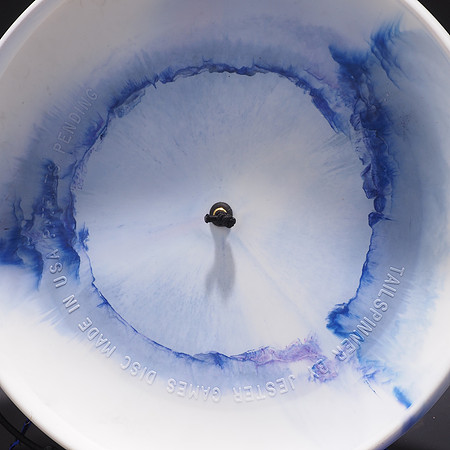 TailSpinner—Prototype—White, Blue—Close-up