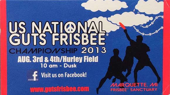 2013–US National Guts Frisbee Championships–Business card–Front