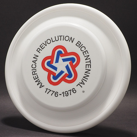 American Revolution Bicentennial—Wham-O FB2 Mold—White—Black, Red, Blue