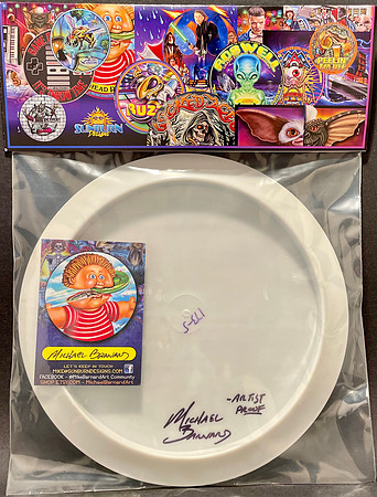 Michael Barnard—PDGA Chameleon—Innova Firebird—White—Multicolor Art—Bottom