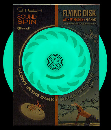 CJ Tech—Sound Spin Flying Disk—Glow—Package—Glowing
