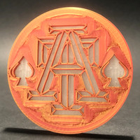 Acetime Disc Golf—3-D Printed Mini—Orange, White